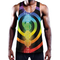 Seven Chakras Rainbow Of Life Print Men's Workout Tank Top
