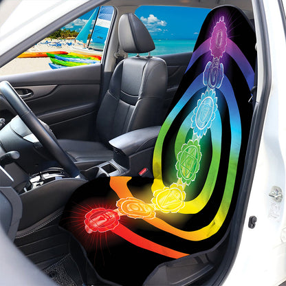 Seven Chakras Rainbow Of Life Print Waterproof Car Seat Cover