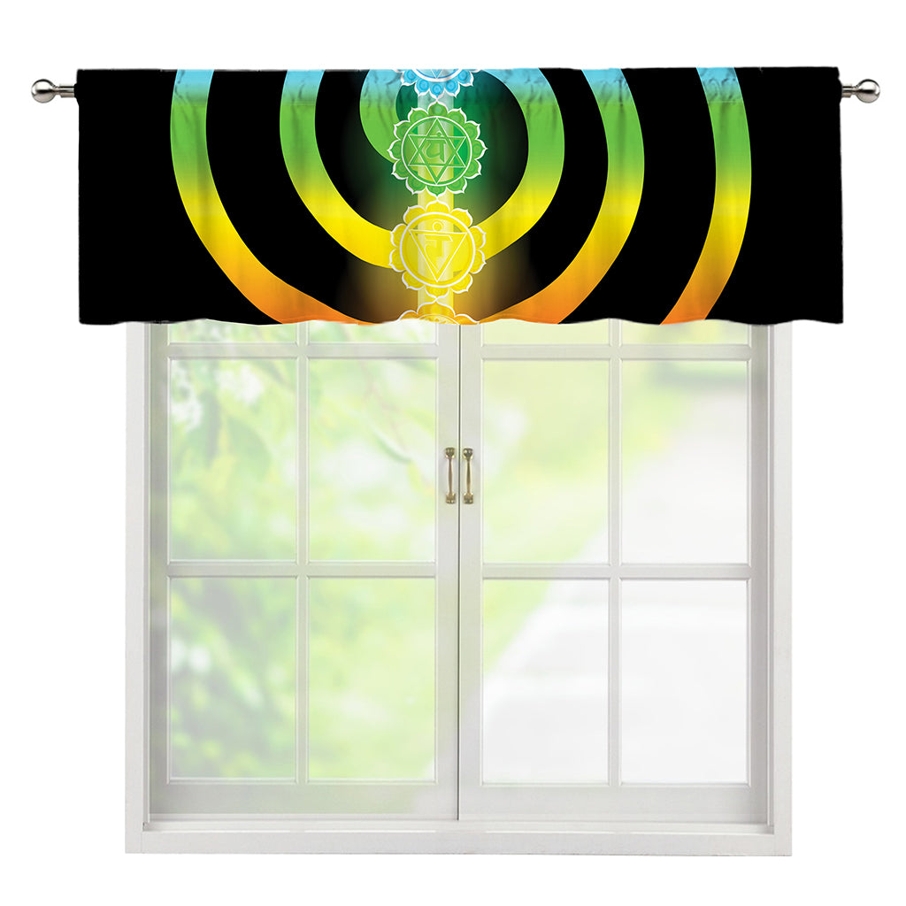 Seven Chakras Rainbow Of Life Print Window Valance