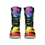 Seven Chakras Rainbow Of Life Print Winter Boots