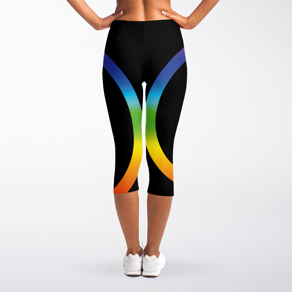 Seven Chakras Rainbow Of Life Print Women's Capri Leggings
