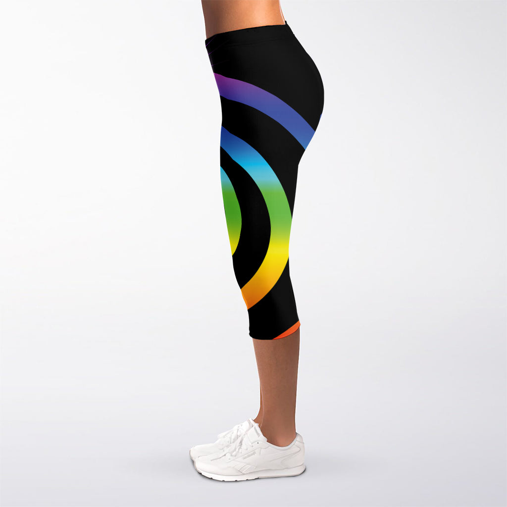 Seven Chakras Rainbow Of Life Print Women's Capri Leggings