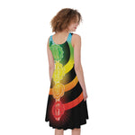 Seven Chakras Rainbow Of Life Print Women's Sleeveless Dress