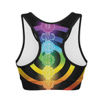 Seven Chakras Rainbow Of Life Print Women's Sports Bra