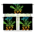 Seven Spiritual Chakras Print 3 Piece Kitchen Curtains