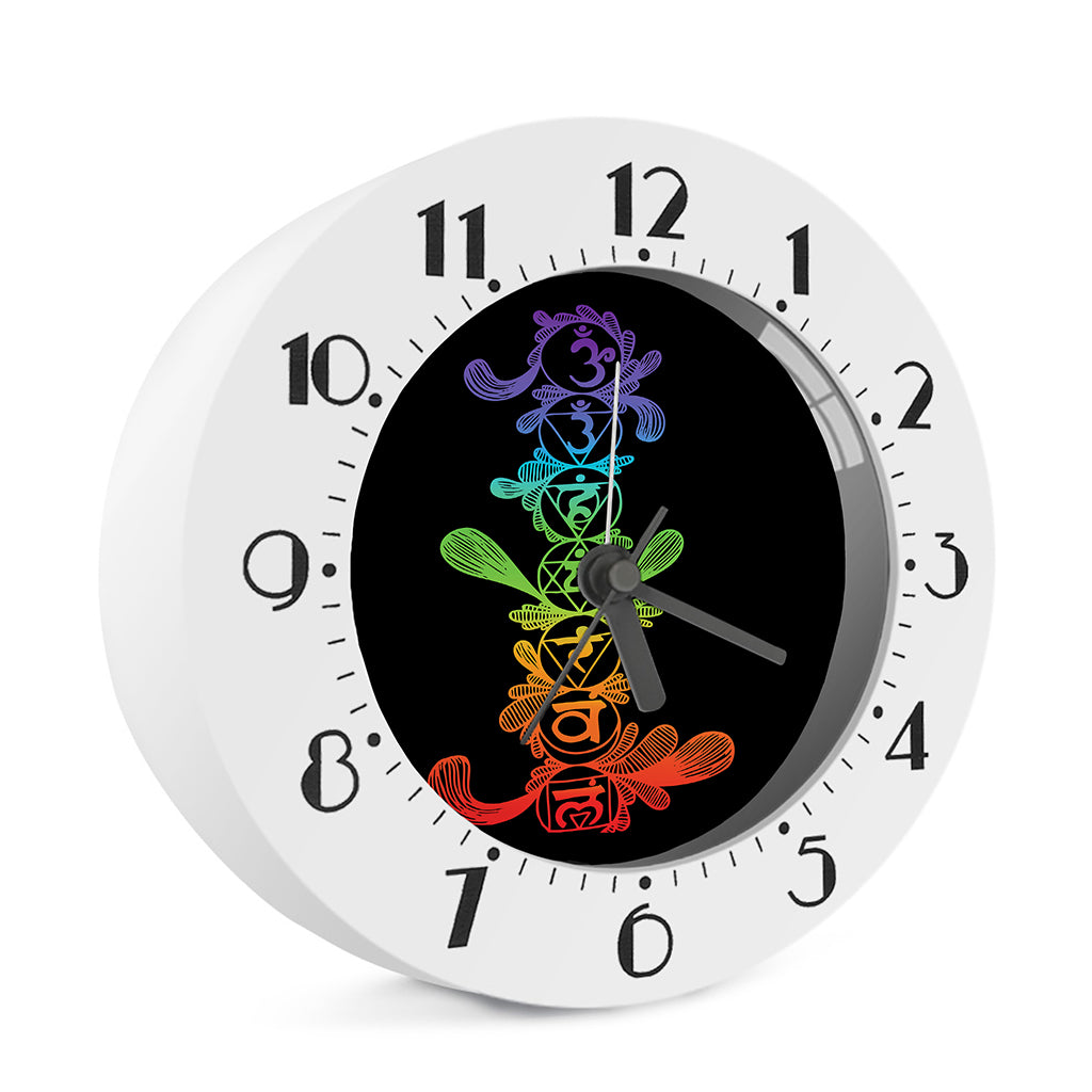 Seven Spiritual Chakras Print Alarm Clock