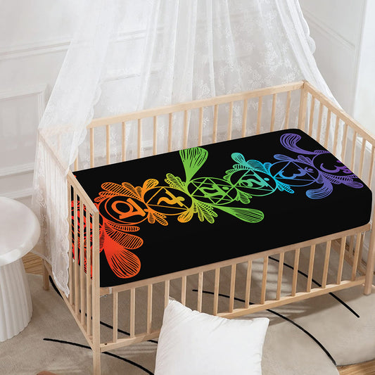 Seven Spiritual Chakras Print Baby Crib Sheet