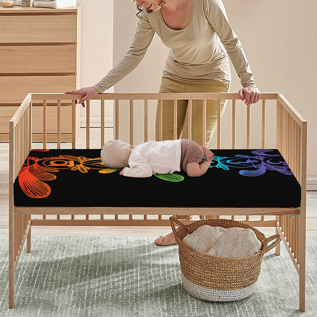 Seven Spiritual Chakras Print Baby Crib Sheet