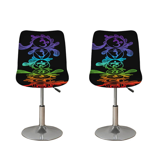 Seven Spiritual Chakras Print Bar Stool Covers