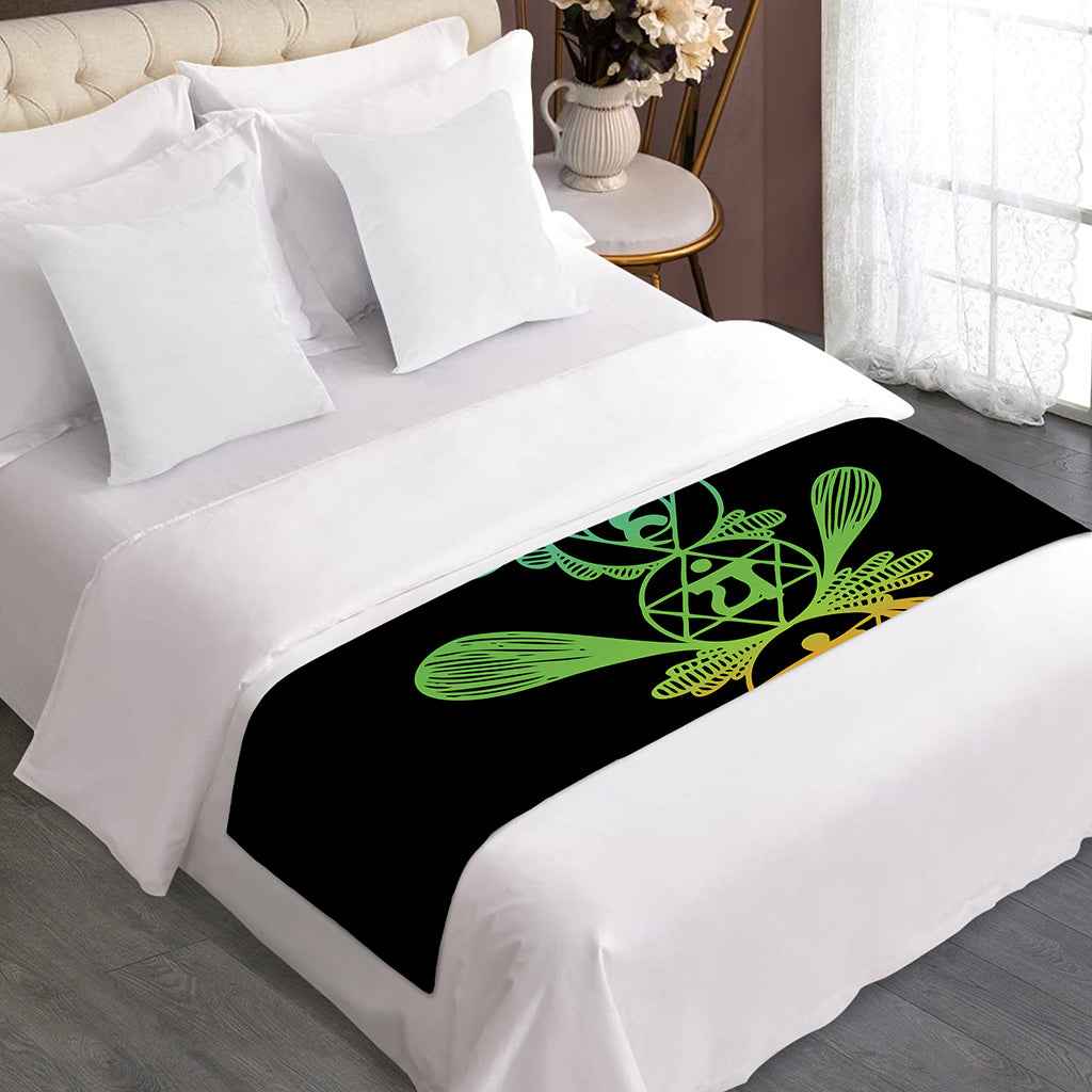Seven Spiritual Chakras Print Bed Runner