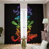 Seven Spiritual Chakras Print Blackout Pencil Pleat Curtains