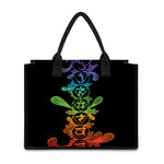 Seven Spiritual Chakras Print Canvas Tote Bag