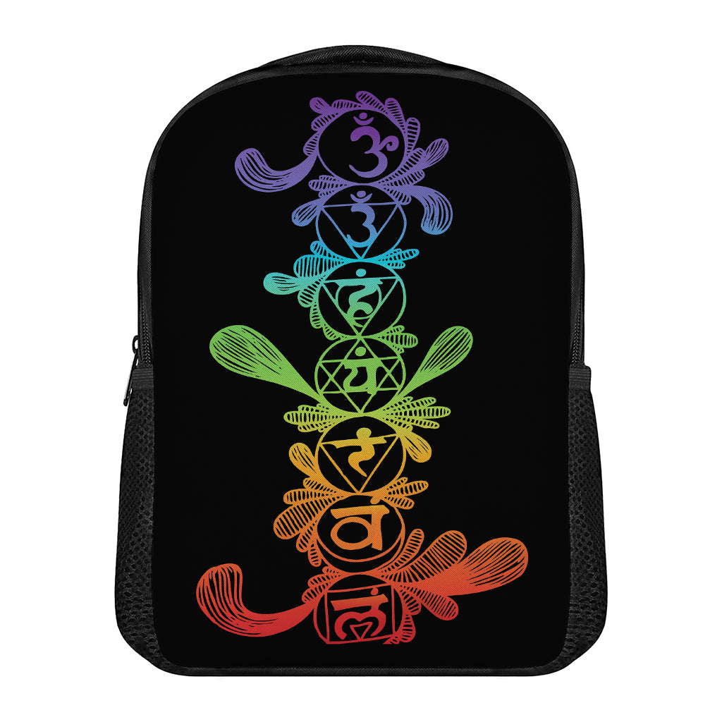 Seven Spiritual Chakras Print Casual Backpack