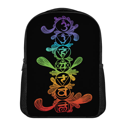 Seven Spiritual Chakras Print Casual Backpack
