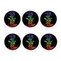 Seven Spiritual Chakras Print Coaster Set