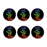 Seven Spiritual Chakras Print Coaster Set