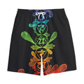 Seven Spiritual Chakras Print Cotton Shorts