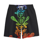 Seven Spiritual Chakras Print Cotton Shorts