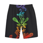 Seven Spiritual Chakras Print Cotton Shorts