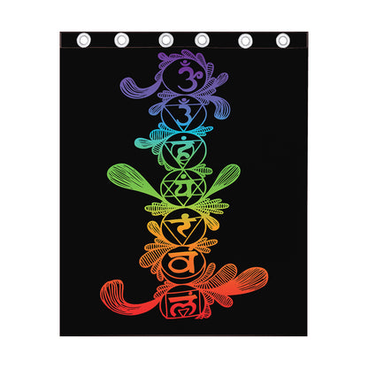 Seven Spiritual Chakras Print Curtain