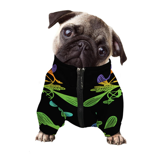 Seven Spiritual Chakras Print Dog Zip Up Jacket