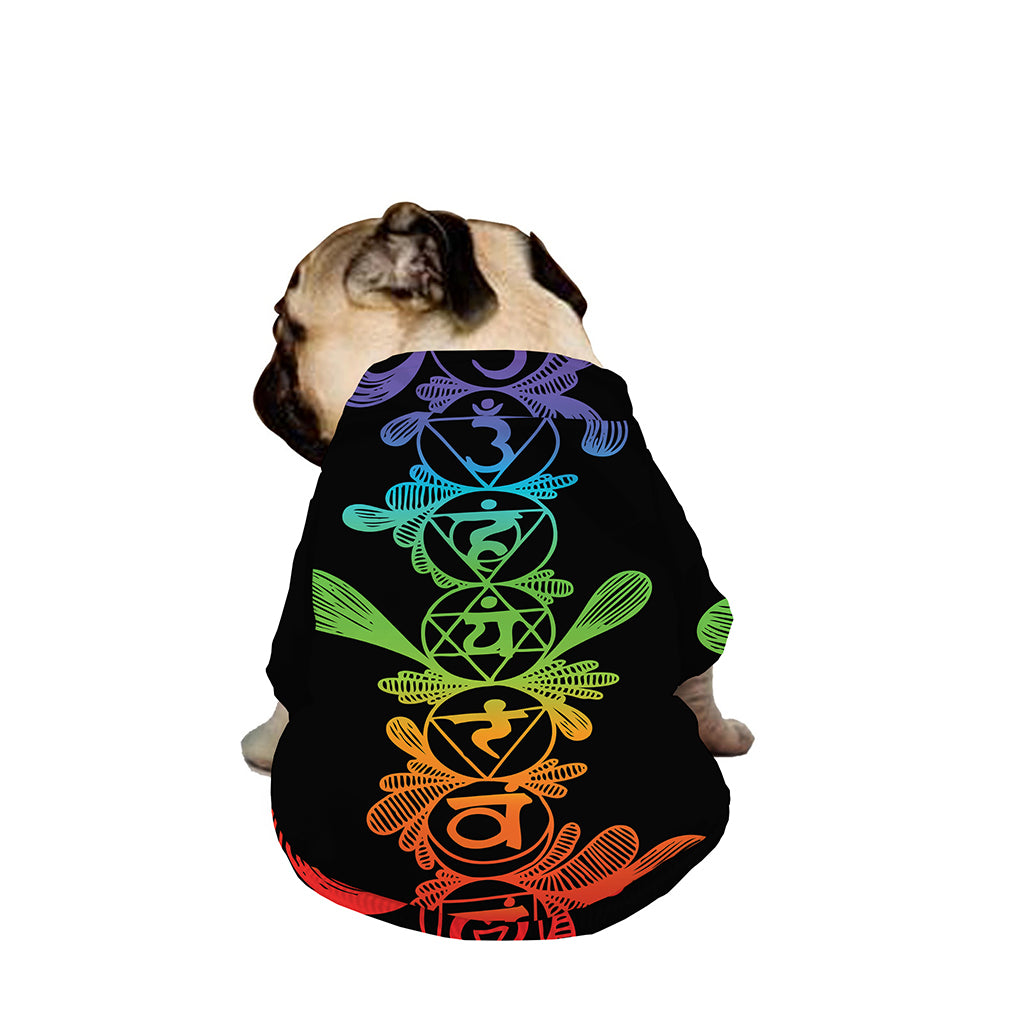 Seven Spiritual Chakras Print Dog Zip Up Jacket