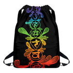 Seven Spiritual Chakras Print Drawstring Backpack