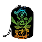 Seven Spiritual Chakras Print Drawstring Makeup Bag