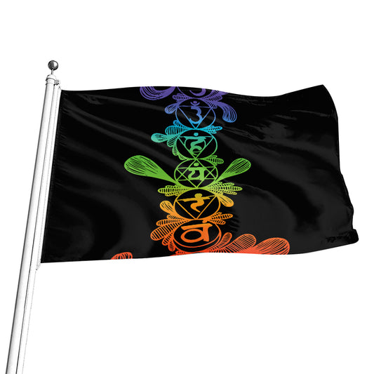 Seven Spiritual Chakras Print Flag