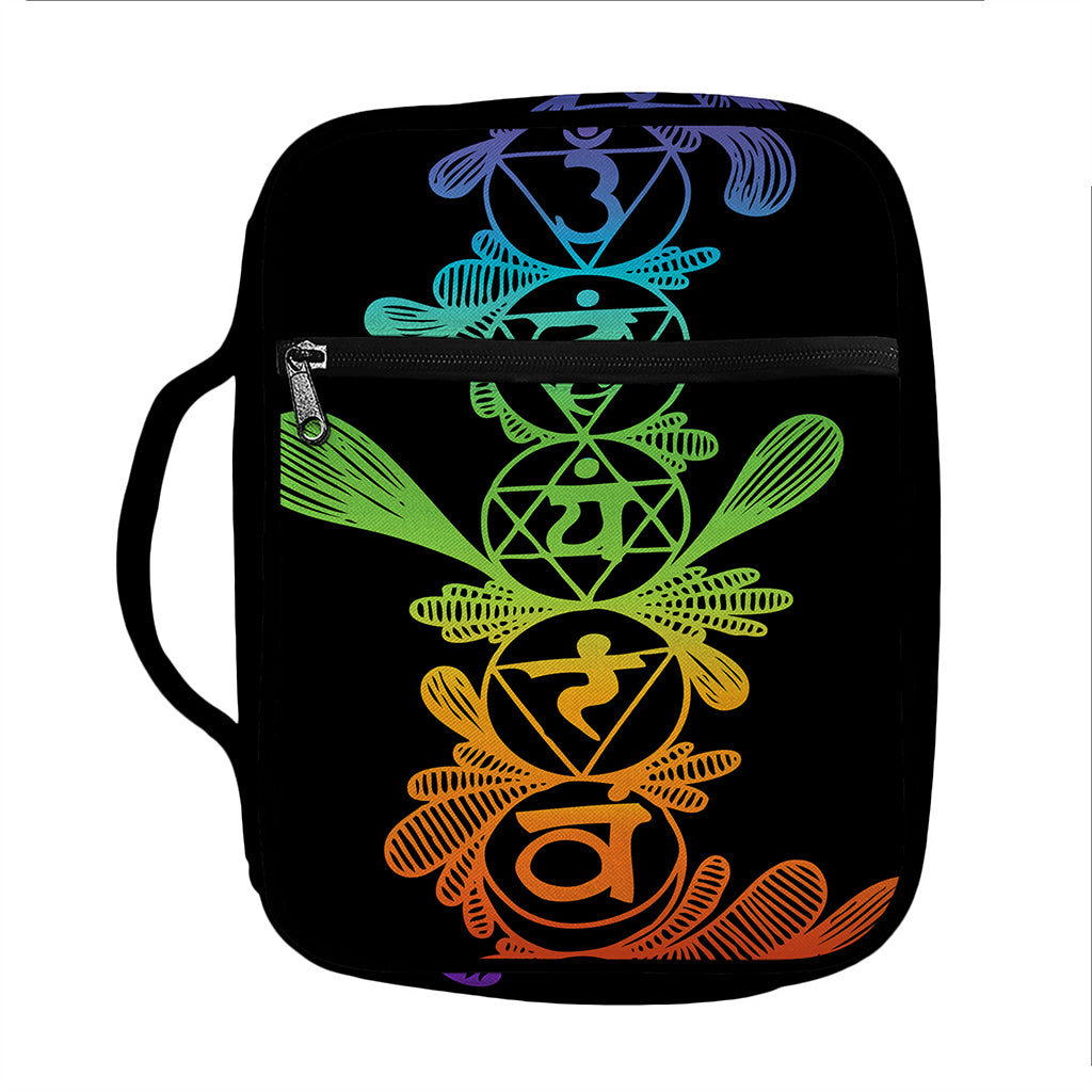 Seven Spiritual Chakras Print Front Pocket Bible Bag