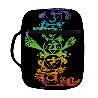 Seven Spiritual Chakras Print Front Pocket Bible Bag