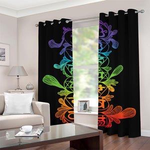 Seven Spiritual Chakras Print Grommet Curtains