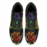 Seven Spiritual Chakras Print High Top Leather Sneakers