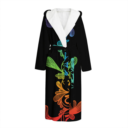 Seven Spiritual Chakras Print Hooded Bathrobe