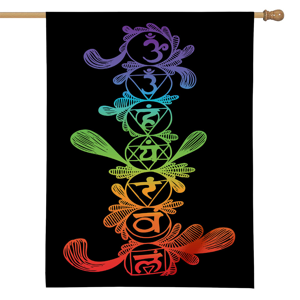 Seven Spiritual Chakras Print House Flag