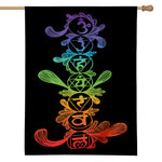 Seven Spiritual Chakras Print House Flag