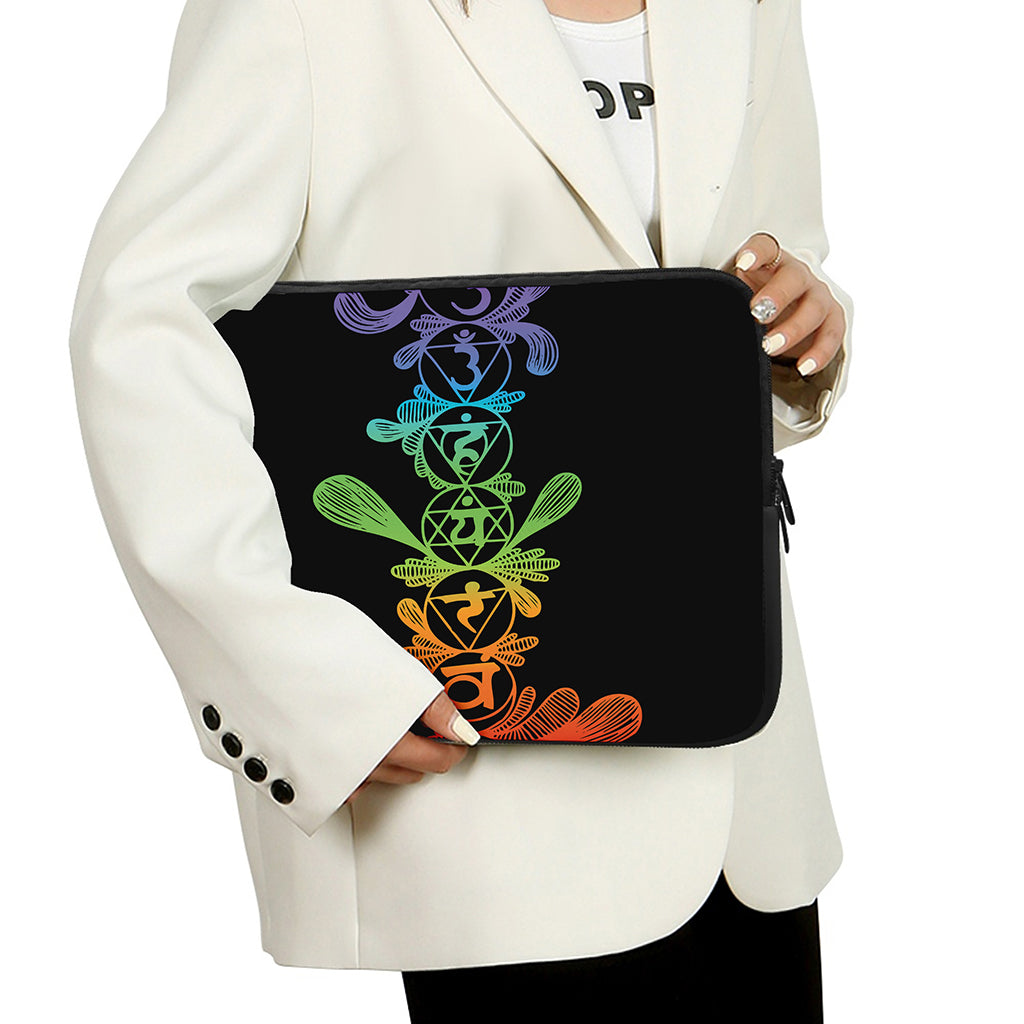 Seven Spiritual Chakras Print Laptop Sleeve