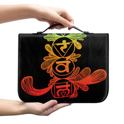 Seven Spiritual Chakras Print Leather Bible Cover