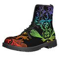 Seven Spiritual Chakras Print Lace-Up Boots