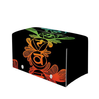 Seven Spiritual Chakras Print Leather Tissue Box Cover