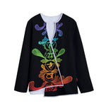 Seven Spiritual Chakras Print Long Sleeve Short Coat
