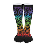 Seven Spiritual Chakras Print Long Socks