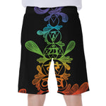 Seven Spiritual Chakras Print Men's Beach Shorts