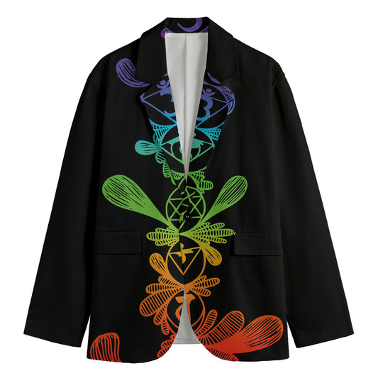 Seven Spiritual Chakras Print Men's Blazer