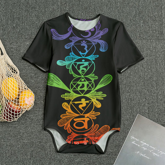 Seven Spiritual Chakras Print Men's Bodysuit
