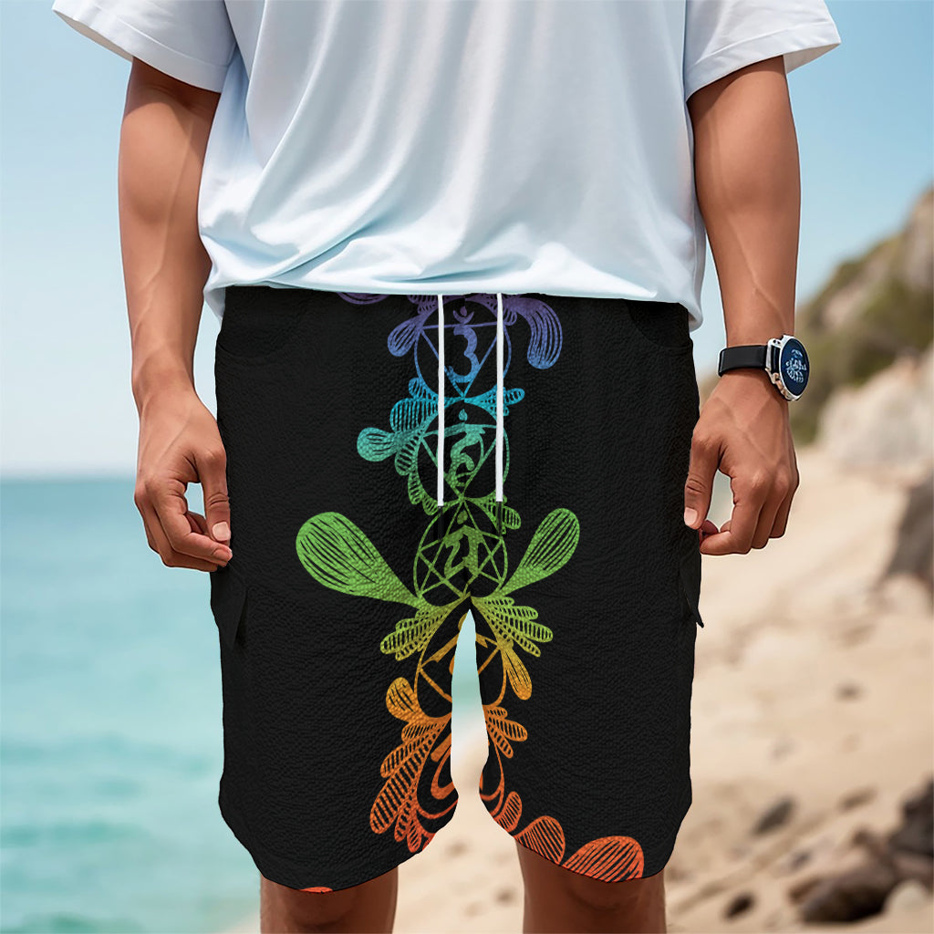 Seven Spiritual Chakras Print Men's Cargo Shorts