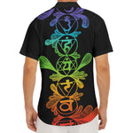 Seven Spiritual Chakras Print Men's Deep V-Neck Shirt