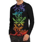 Seven Spiritual Chakras Print Men's Long Sleeve Rash Guard