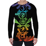 Seven Spiritual Chakras Print Men's Long Sleeve T-Shirt