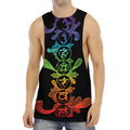 Seven Spiritual Chakras Print Men's Muscle Tank Top